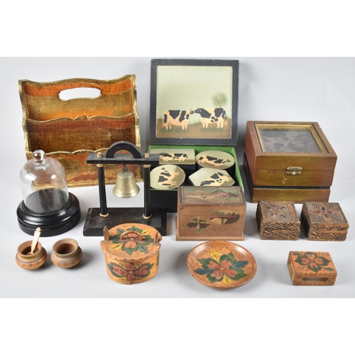 108 - A Collection of Continental and Far Eastern Decorated Treen