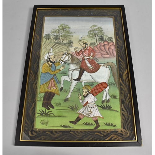 114 - A North Indian Painting on Silk, 39x26cm