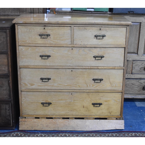 467 - An Edwardian Satinwood Bedroom Chest of Two Short and Three Long, Bottom Rail Requires Refixing, 107... 