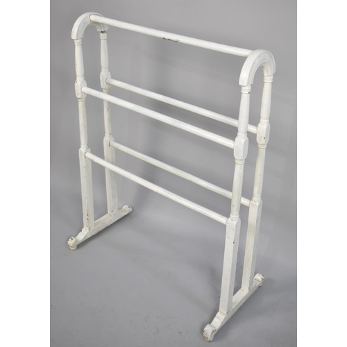 494 - A White Painted Victorian Style Towel Rail, 59cm wide