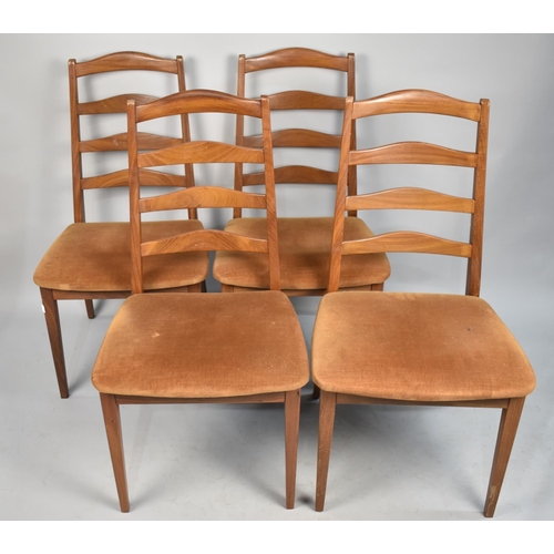 513 - A Set of Four G Plan Ladder Back Dining Chairs