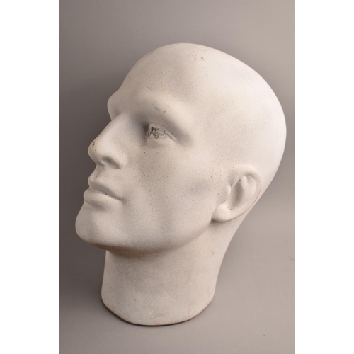 74 - A Modern Male Mannequin Head, 26cms High