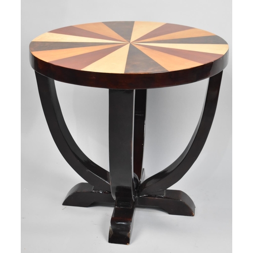 76 - A Reproduction Art Deco Style Circular Occasional Table, 60cms Diameter and 56cms High