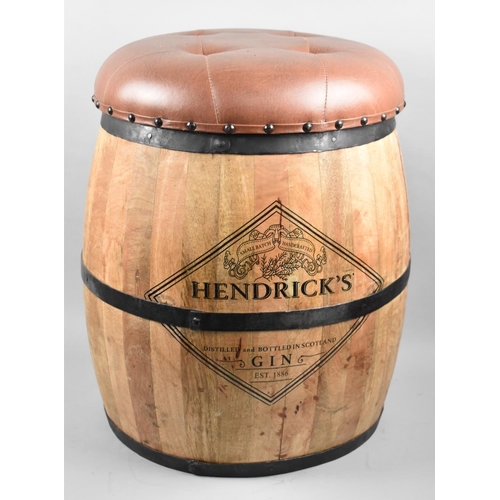 87 - A Reproduction Stool in the Form of a Hendrick's Gin Barrel, 53.5cms High