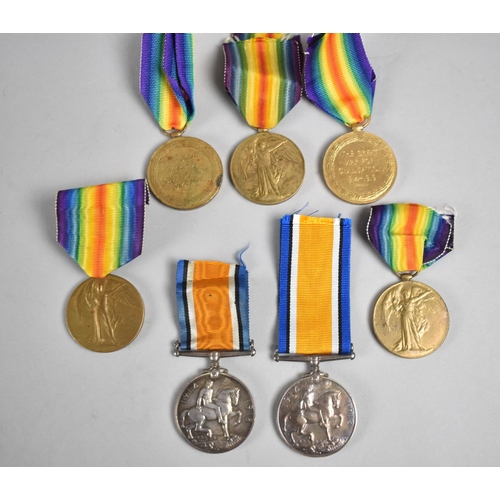 100 - A Collection of Seven WWI Medals Awarded to Gunner WH Ball, Royal Artillery, Private AJ Russell, Eas... 