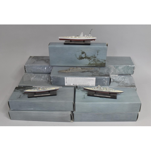 243 - A Collection of Sixteen Boxed Small Scale Models of WWII War Ships