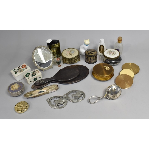 410 - A Collection of Various Ladies Dressing Table Items to comprise Mirrors, Pots Etc