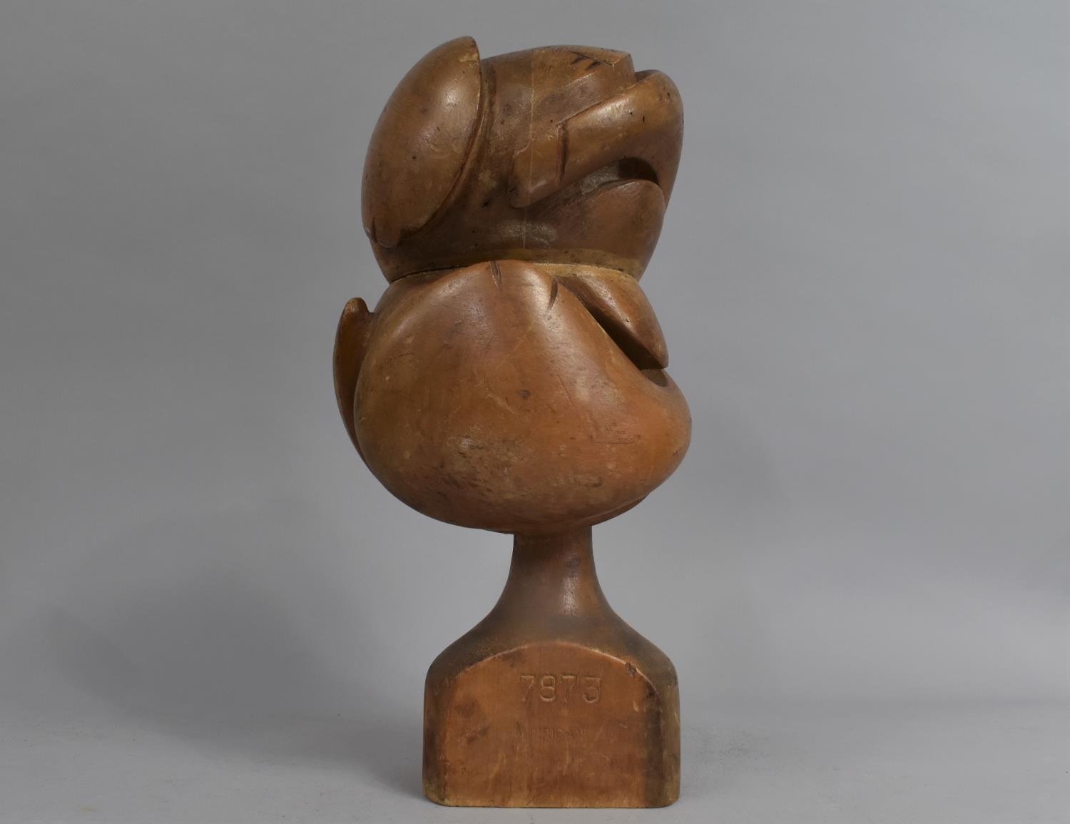 A Mid 20th Century Carved Wood Modern Art Sculpture, Numbered 7873