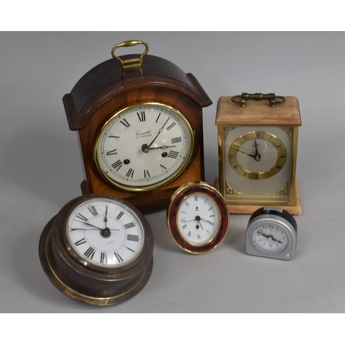 179 - A Collection of Mantel Clocks, Wall Clock Etc