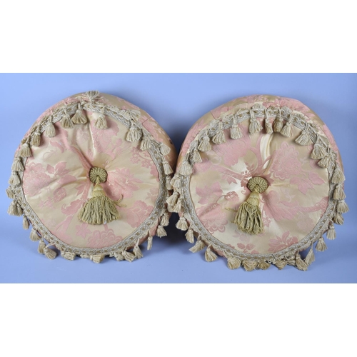 180 - A Pair of 1950s Circular Dressing Table Stool Cushions