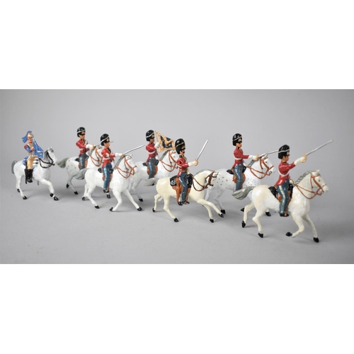 193 - A Set of Six Green Re-painted British Cavalry Figures, Waterloo 1815