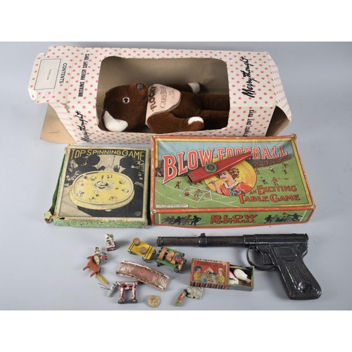 194 - A Collection of Various Vintage Toys, Merrythought Care Bear, Limit Pistol (AF) Etc