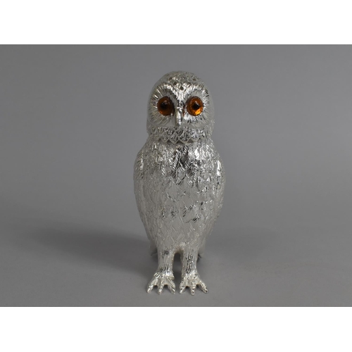 20 - A Reproduction Novelty Sugar Sifter in the Form of an Owl, 15cms High