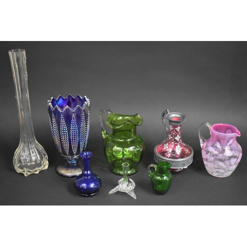 266 - A Collection of Various Late 19th Century Glass to include Thorn Bud Vases, Victorian Opaque and Cra... 