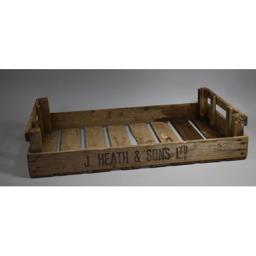 363 - A Vintage Wooden Chitting Crate for J Heath and Sons Ltd, 26cms Wide