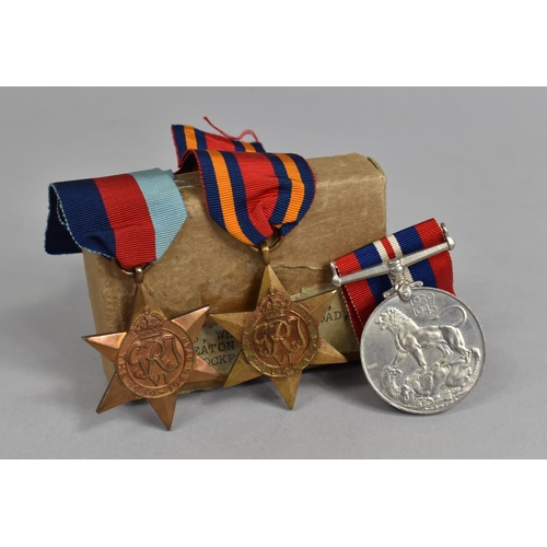 113 - A Set of Three WWII Medals to comprise 1939-45 Star, Burma Star and a War Medal 1939-45 with Ribbons... 