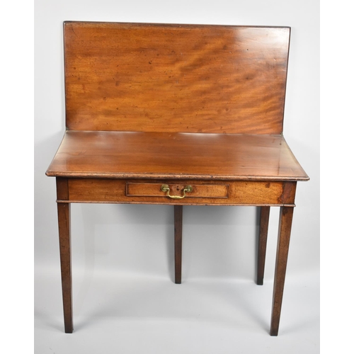 131 - A 19th century Mahogany Tea Table in Need of Complete Restoration with Single Drawer having Brass Dr... 