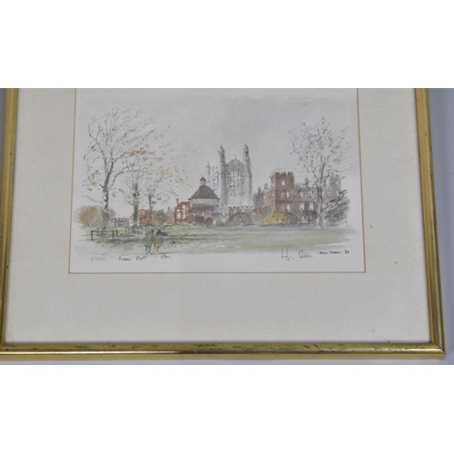 227 - Two Limited Edition Prints, Sir Hugh Casson, Eton College and College Field Eton, both 67/650, Frame... 