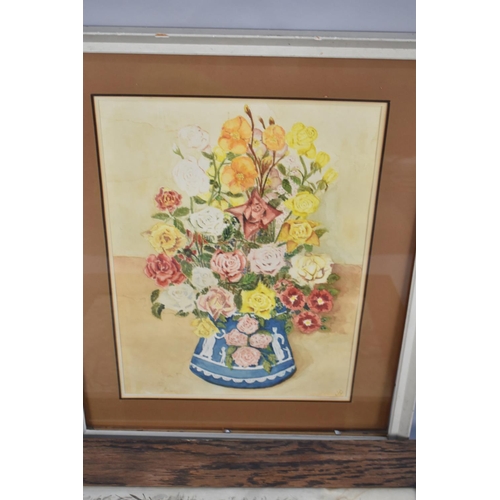 229 - A Framed Still Life, Watercolour, Vase of Flowers, Monogrammed JW, Glazed and Framed, 55.5 by 59cms ... 