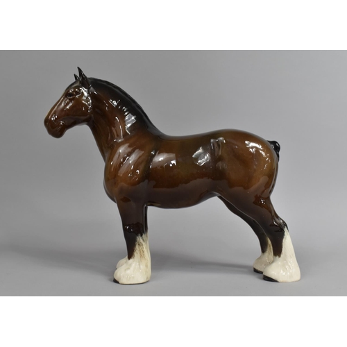 263 - A Large Beswick Horse, Burnham Beauty, Gloss Brown, 27.5cm high