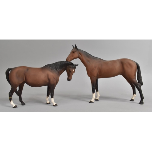 269 - Two Beswick Horses, Matt Brown, One with Leg Glued