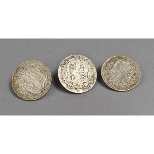 396 - A 1906 Edward VII Half Crown Together with Two 1918 George V Half Crowns