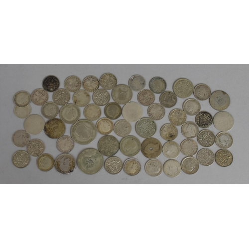 398 - A Collection of Various Victorian and George V Silver Coinage to include Three Pence, Shilling Etc