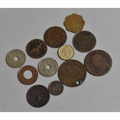 408 - A Small Collection of Various 18th and 19th Century Copper and Other Coinage to Comprise 1789 Louis ... 