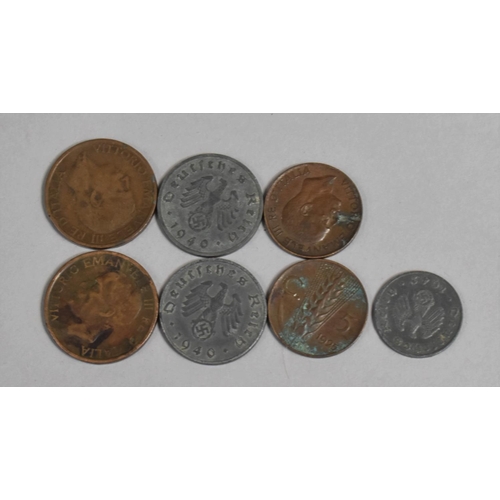 409 - A Small Collection of German WWII Period and Earlier Coinage to Include Nazi Germany 10 Reichspfenni... 