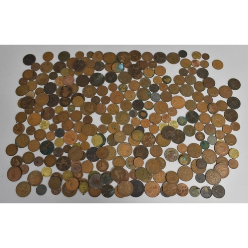 412 - A Collection of Various British and Foreign Copper Coinage to include 1902 Guernsey Four Double Toke... 