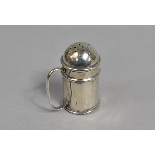 419 - A Novelty Silver Pepperette in the form of a Flour Shaker/Sifter, 5cm high, 15.4g, John Hines, Birmi... 