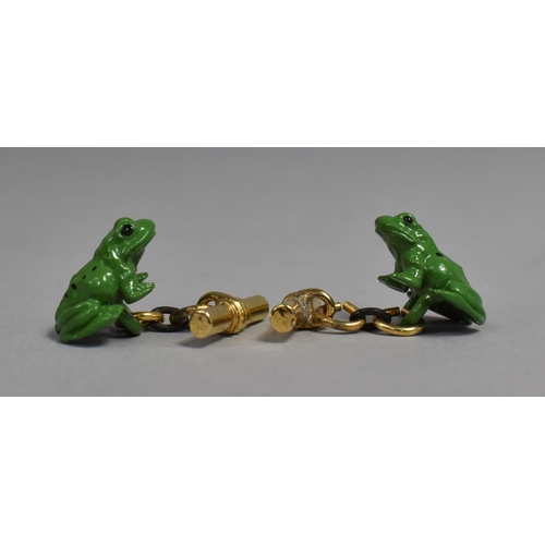 464 - A Pair of Novelty Gents Cufflinks in the Form of Frogs