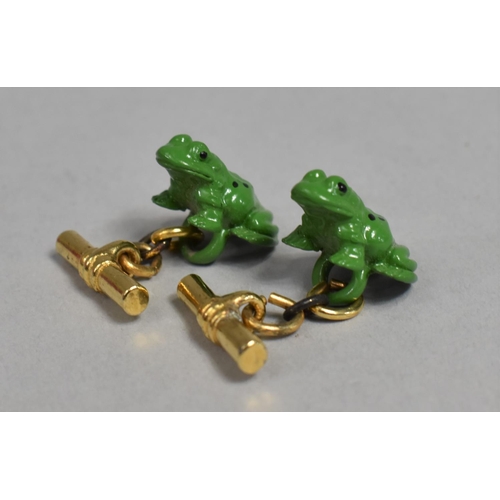 464 - A Pair of Novelty Gents Cufflinks in the Form of Frogs