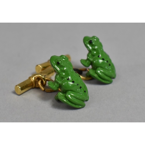 464 - A Pair of Novelty Gents Cufflinks in the Form of Frogs