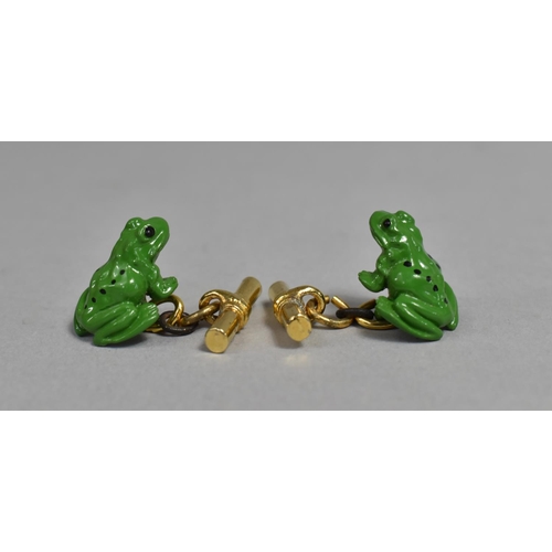 464 - A Pair of Novelty Gents Cufflinks in the Form of Frogs