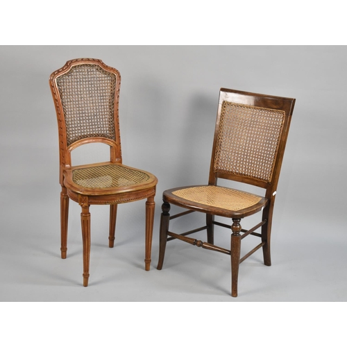 549 - Two Cane Seated and Backed Chairs