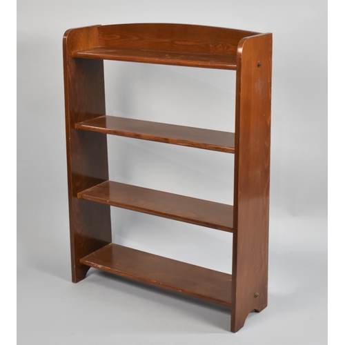 97 - A Four Shelf Open Bookcase with Galleried Top, 58.5cms Wide