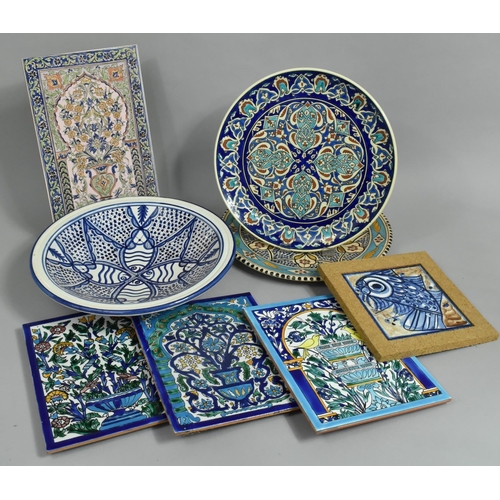 319 - A Collection of Various Iznik and other North Indian/Persian Ceramics to include Chargers, Tiles Etc