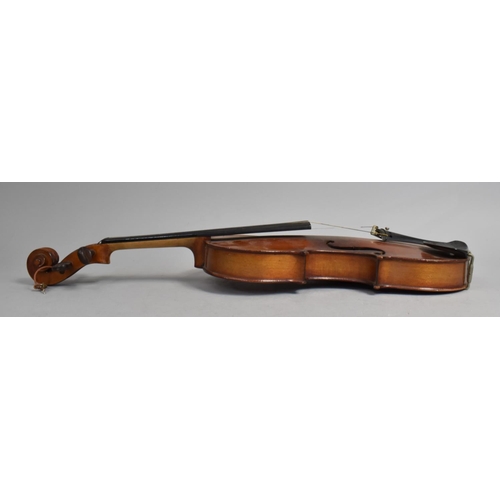 199 - An Early 20th Century Violin in Need Some Repair, Having Inner Paper Label Inscribed for Sebastian K... 