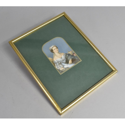 209 - A Small Framed Baxter Print of Eugenie, 8x11cm