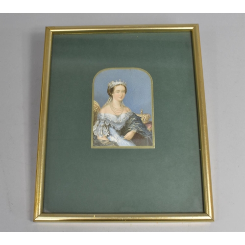 209 - A Small Framed Baxter Print of Eugenie, 8x11cm