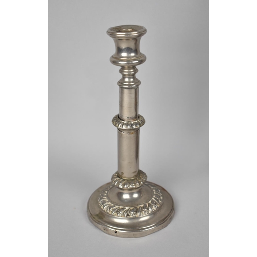 228 - A Collection of Three 19th Century Sheffield and Silver Plated Candlesticks, Some Condition Issues