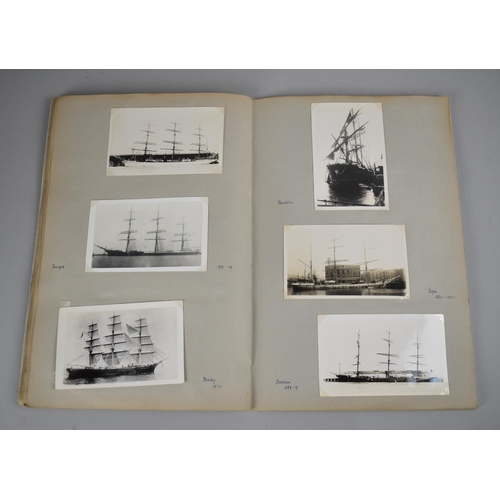 239 - Two Scrapbook Albums Containing Postcards and Photographs of Early Tall Ships at Anchor and in Sail,... 