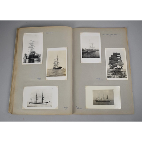 239 - Two Scrapbook Albums Containing Postcards and Photographs of Early Tall Ships at Anchor and in Sail,... 