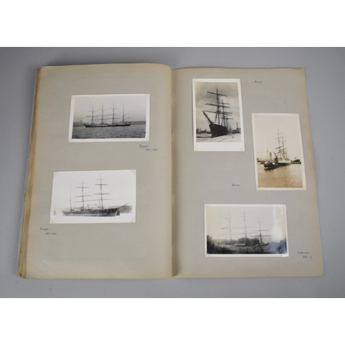 239 - Two Scrapbook Albums Containing Postcards and Photographs of Early Tall Ships at Anchor and in Sail,... 