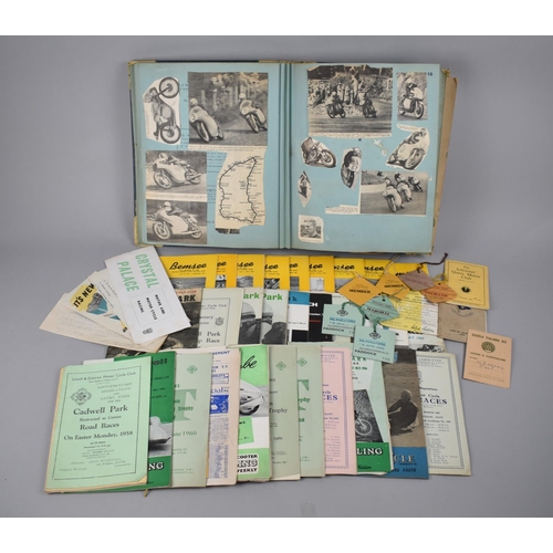 242 - A Collection of 1950's and 1960's Motorcycle Road Race Programmes, Badges and Ephemera Together with... 