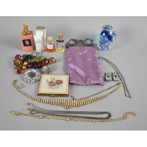 289 - A Collection of Various Ladies Items to comprise No 19 Chanel Travel Bath Gel, Glass Paperweights, C... 