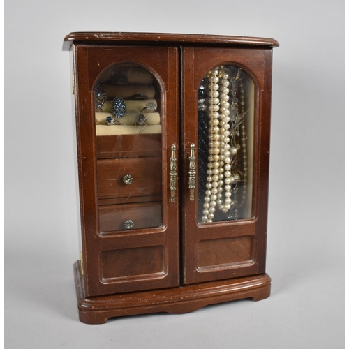 309 - A Jewellery Cabinet Containing Various Costume Jewellery