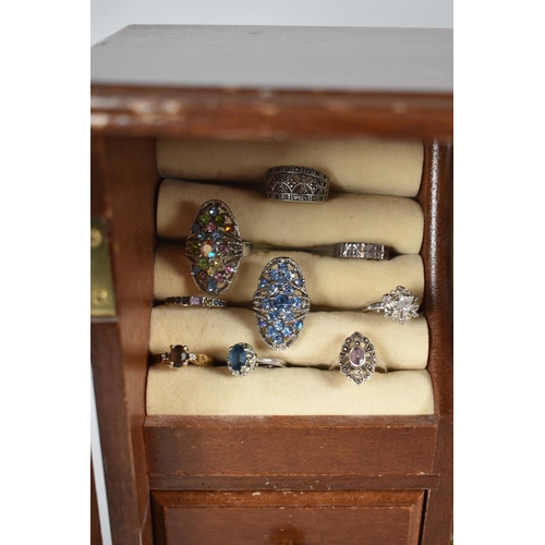 309 - A Jewellery Cabinet Containing Various Costume Jewellery