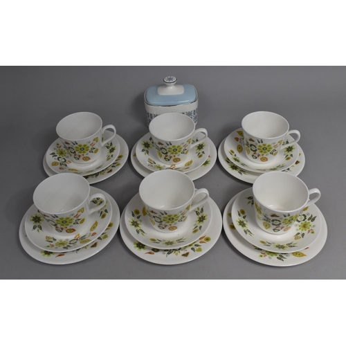 347 - A Crown Staffordshire Coffee Set together with a Queen Anne Parisienne Tea Set Etc